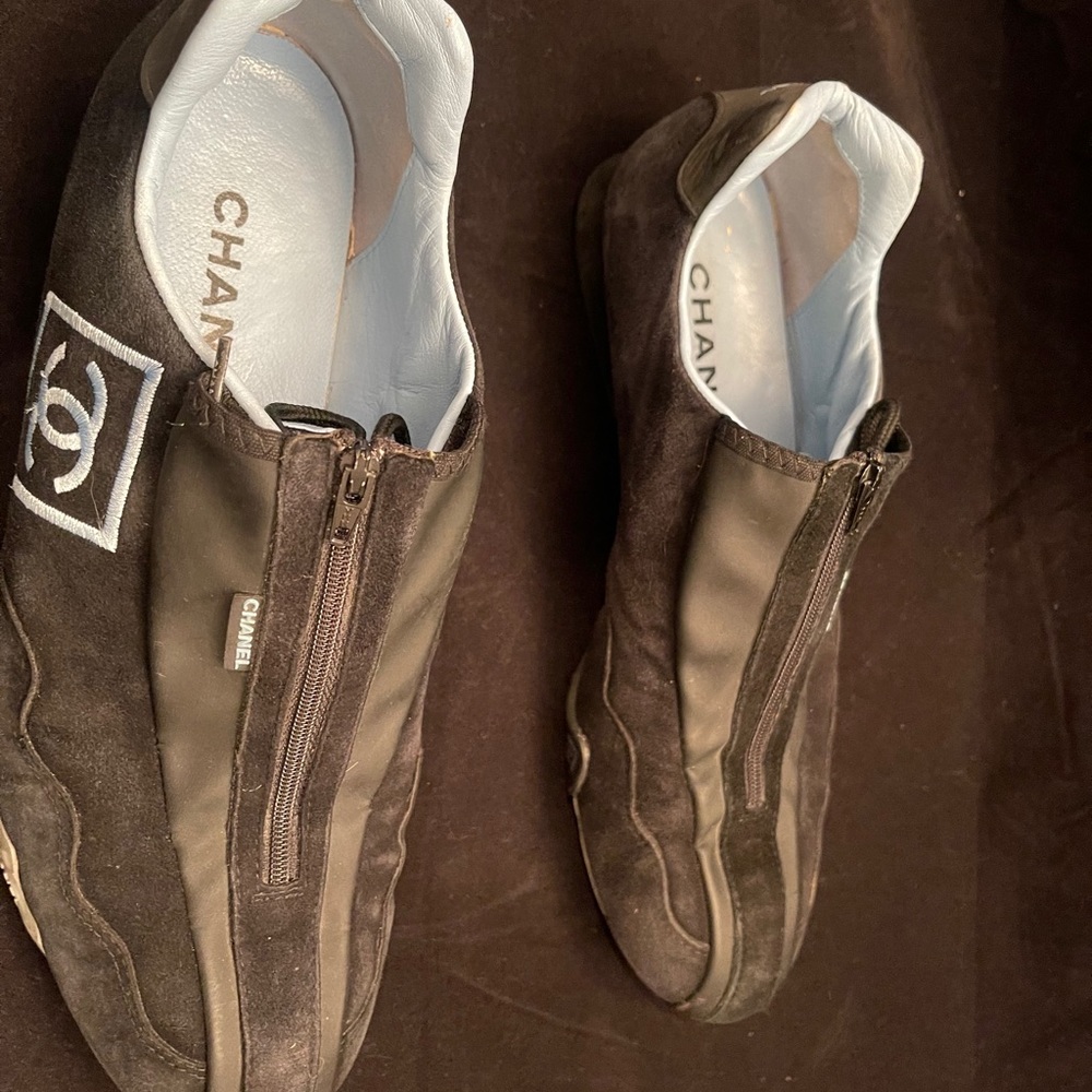 CHANEL Tie Zip Shoe Rare - Picture 6 of 12